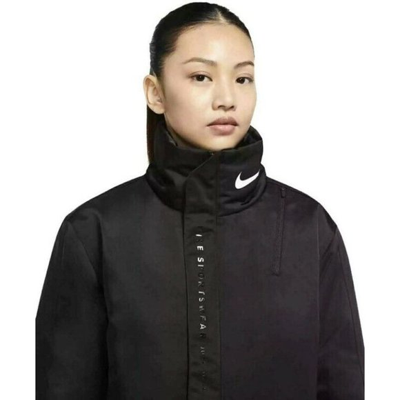 Nike Sportswear Insulated Jacket CU5831-010 Full Zip Closure Loose Fit Size M - Picture 3 of 9
